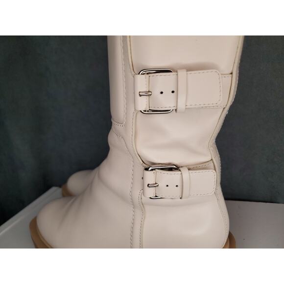 Tamara Mellon White Perfecto Ankle 50 Boot Made in Italy EU 39 US 8.5 MSRP $995 - Picture 14 of 16